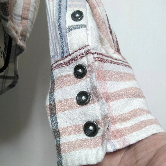 Free People"Wesley" Plaid Print Top - Picture 7 of 8